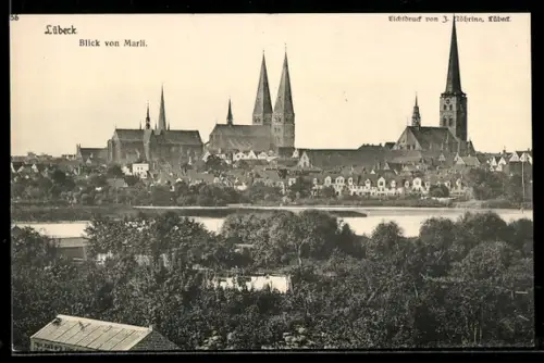 AK Lübeck, Blick von Marli