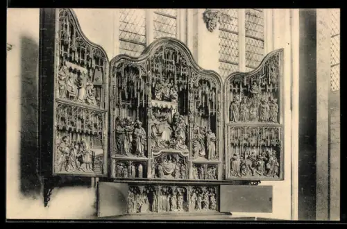AK Lübeck, Marienkirche, Marienaltar in der Briefkapelle