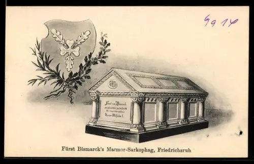 AK Friedrichsruh, Fürst Bismarcks Marmor-Sarkophag