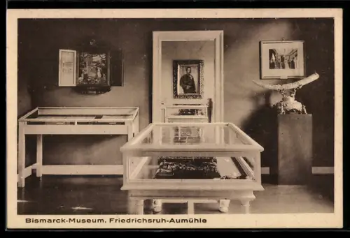AK Friedrichsruh-Aumühle, Bismarck-Museum, Ausstellungsraum mit Ehrenbürgerbriefen