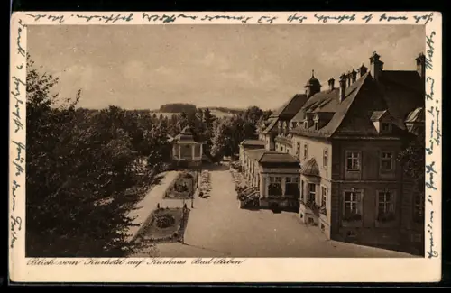 AK Bad Steben, Blick vom Kurhotel zum Kurhaus