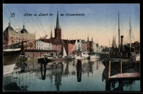 AK Lübeck, Hafen bei der Holstenbrücke