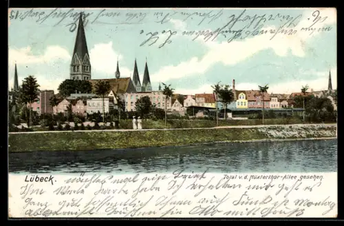 AK Lübeck, Total von der Hüxtertor-Allee gesehen