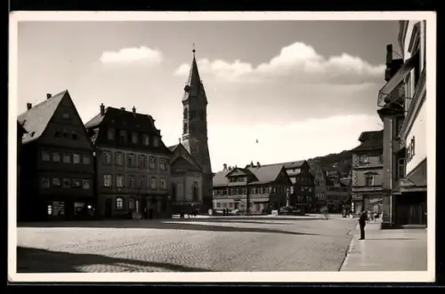AK Schwäbisch Gmünd, Marktplatz und Kirche