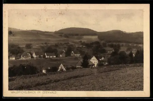 AK Waldmichelbach im Odenwald, Ortsansicht aus der Vogelschau