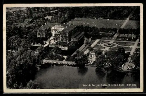 AK Gelsenkirchen-Buer, Schloss Berge aus der Luft