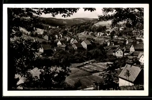 AK Heigenbrücken i. Spessart, Ortsansicht aus der Vogelschau
