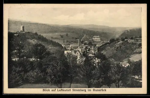 AK Stromberg im Hunsrück, Ortsansicht mit Kirche