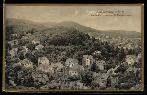 AK Blankenburg /Harz, Walhalla von der Schlossterrasse
