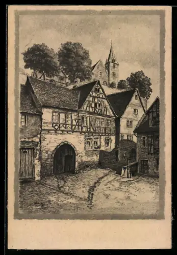 AK Zwingenberg a. d. Bergstr., Am Grossen Berg