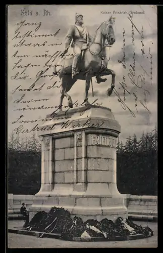 AK Köln a. Rh., Kaiser Friedrich Denkmal