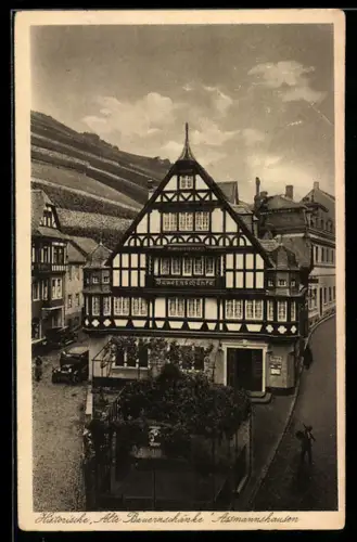 AK Assmannshausen a. Rh., Hotel Alte Bauernschänke Altes Haus, Bes. Alfred Prokop
