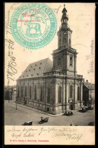 AK Worms, Blick zur Dreifaltigkeitskirche