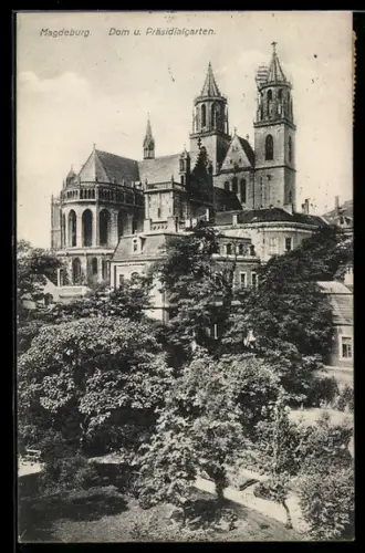AK Magdeburg, Dom und Präsidialgarten