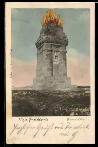 AK Silk b. Friedrichsruh, Die Bismarck-Säule