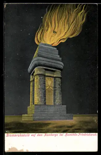 AK Aumühle-Friedrichsruh, Bismarcksäule auf dem Hamberge
