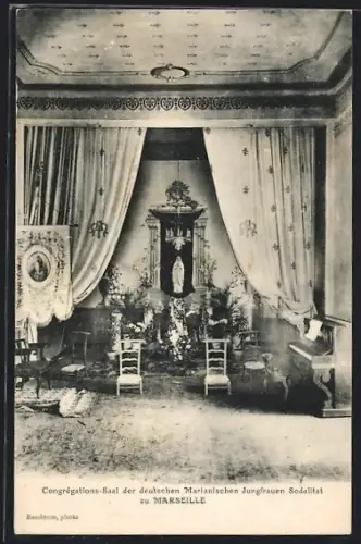 AK Marseille, Congrégations-Saal der deutschen Marianischen Jungfrauen Sodalität
