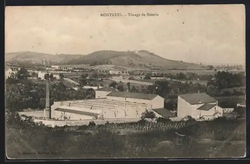 AK Montluel, Tissage de Soierie