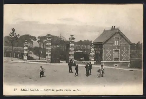 AK Saint-Omer, Entrée du Jardin Public