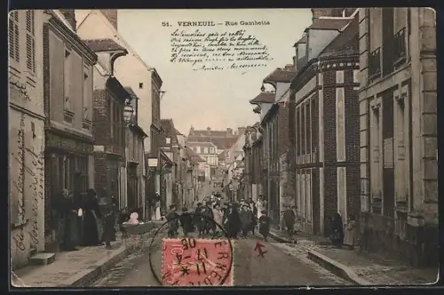 AK Verneuil, Rue Gambetta