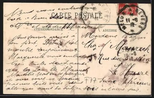 AK Nemours, La Rue de Paris