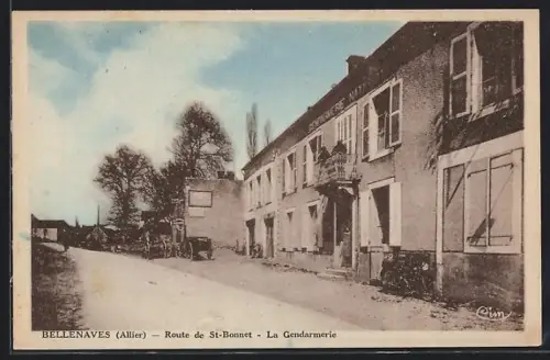 AK Bellenaves /Allier, Route de St-Bonnet, La Gendarmerie