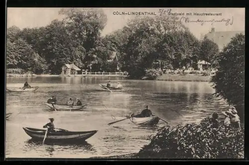 AK Köln-Lindenthal, Stadtwald mit Hauptrestaurant