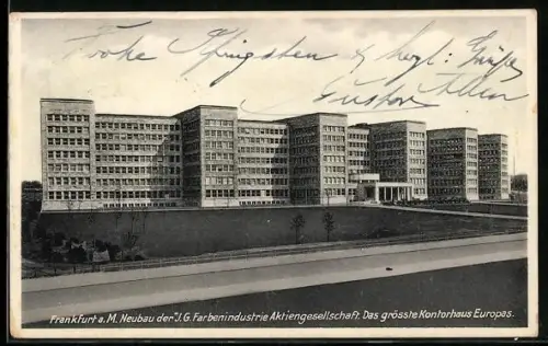 AK Frankfurt-Westend, Neubau der I.G. Farbenindustrie AG