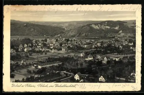 AK Unkel a. Rhein, Ort mit Blick ins Unkelbachtal
