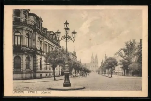 AK Landau i. Pfalz, Südring, Strassenpartie