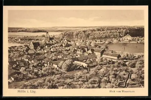 AK Mölln i. Lbg., Blick vom Wasserturm auf den Ort