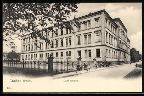 AK Landau / Pfalz, Ansicht vom Gymnasium
