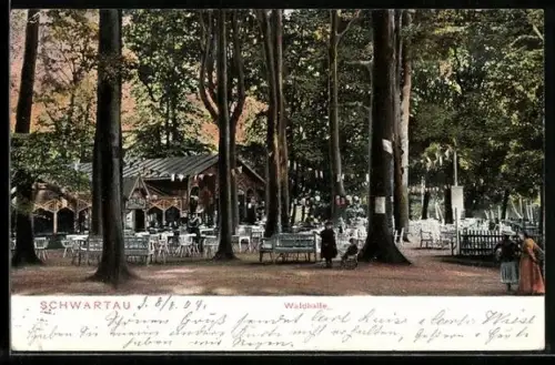 AK Schwartau, Gästebereich des Gasthofs Waldhalle
