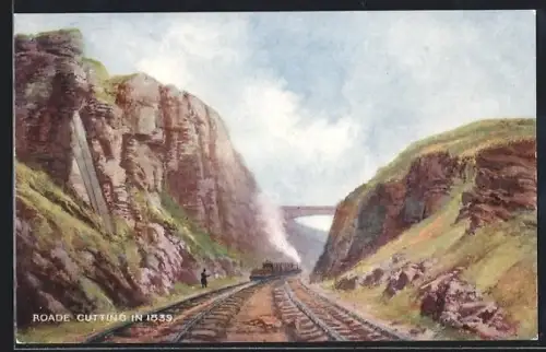 Künstler-AK Roade, Cutting in 1839