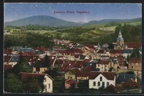 AK Senones /Franz. Vogesen, Teilansicht mit Kirche