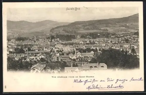 AK Saint-Dié, Vue Générale prise de Saint-Martin