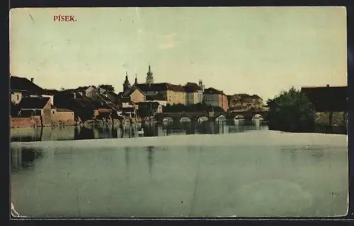 AK Písek, Panorama mit Schloss