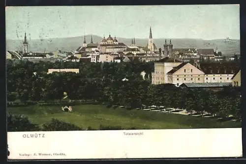AK Olmütz, Totalansicht mit Kirche