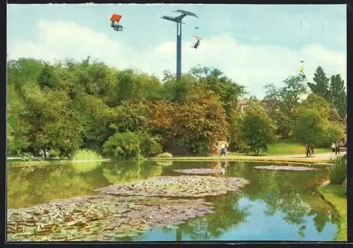 AK Stuttgart, Bundes Gartenschau 1961, Tal der Rosen