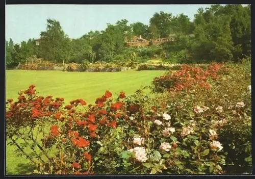 AK Stuttgart, Bundes Gartenschau 1961, Höhen-Café über dem Rosental