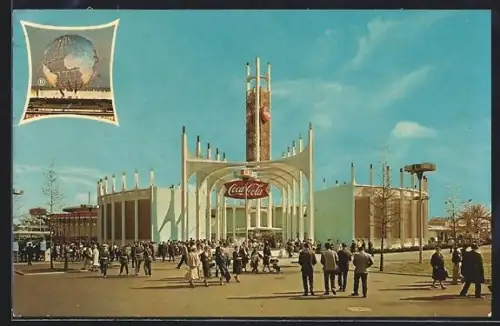 AK New York, World`s Fair 1964 - 1965, The Coca-Cola Pavillon, Ausstellung, Reklame