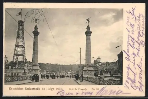 AK Liége, Exposition Universelle 1905, Pont de Fragnée