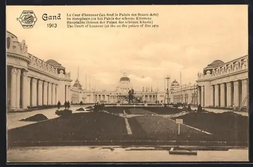AK Gent, Exposition Internationale et Universelle de Gand, La Cour d`honneur