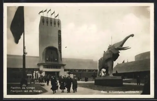 AK Bruxelles, Exposition de Bruxelles 1935, Pavillon du Congo