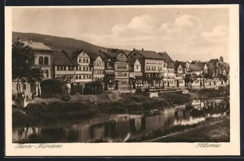 AK Hann. Münden, Blume, Ortsansicht