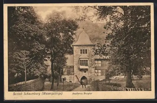AK Schaumburg /Wesergebirge, Schloss Schaumburg, äusseres Burgtor