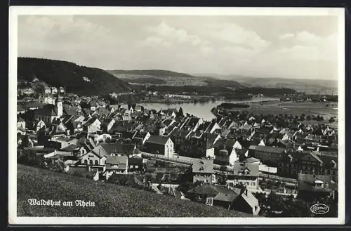 AK Waldshut am Rhein, Stadtansicht mit Rhein