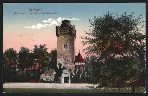 AK Dortmund, Bismarckturm im Kaiser-Wilhelm-Hain