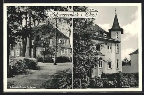 AK Schwarzenbek i. Lbg., Friedrich Compe Amtshaus, Rathaus