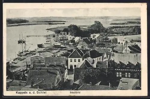 AK Kappeln a. d. Schlei, Stadtbild aus der Vogelschau